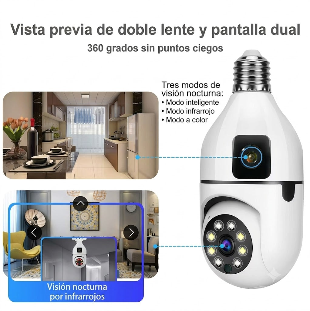CAMARA IP DOBLE AMPOLLETA