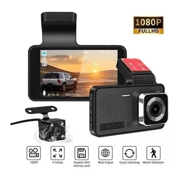 Camara de Seguridad Automovil Dashcam 1080P
