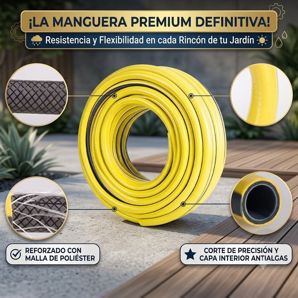 Carrete de Manguera de Jardín 15 M