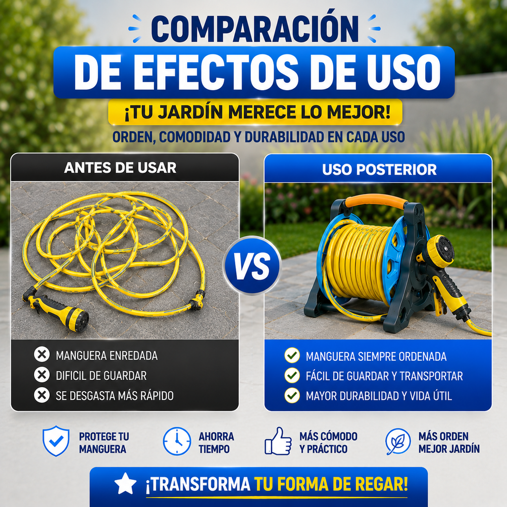 Carrete de Manguera de Jardín 15 M
