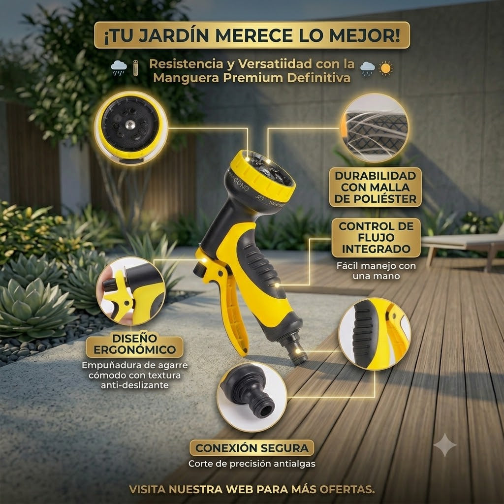 Carrete de Manguera de Jardín 15 M